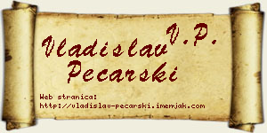Vladislav Pecarski vizit kartica
